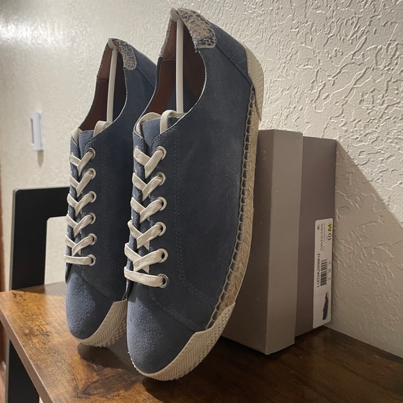NWT/Box Franco Sarto Blue Suede Espadrille Sneaker Sz. 10 - Picture 3 of 9